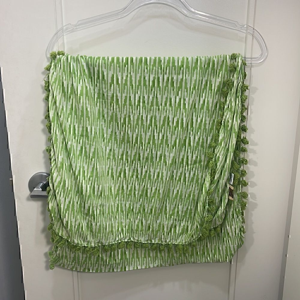 Roberta Roller Rabbit Tassel Scarf Vintage Green - Picture 2 of 4